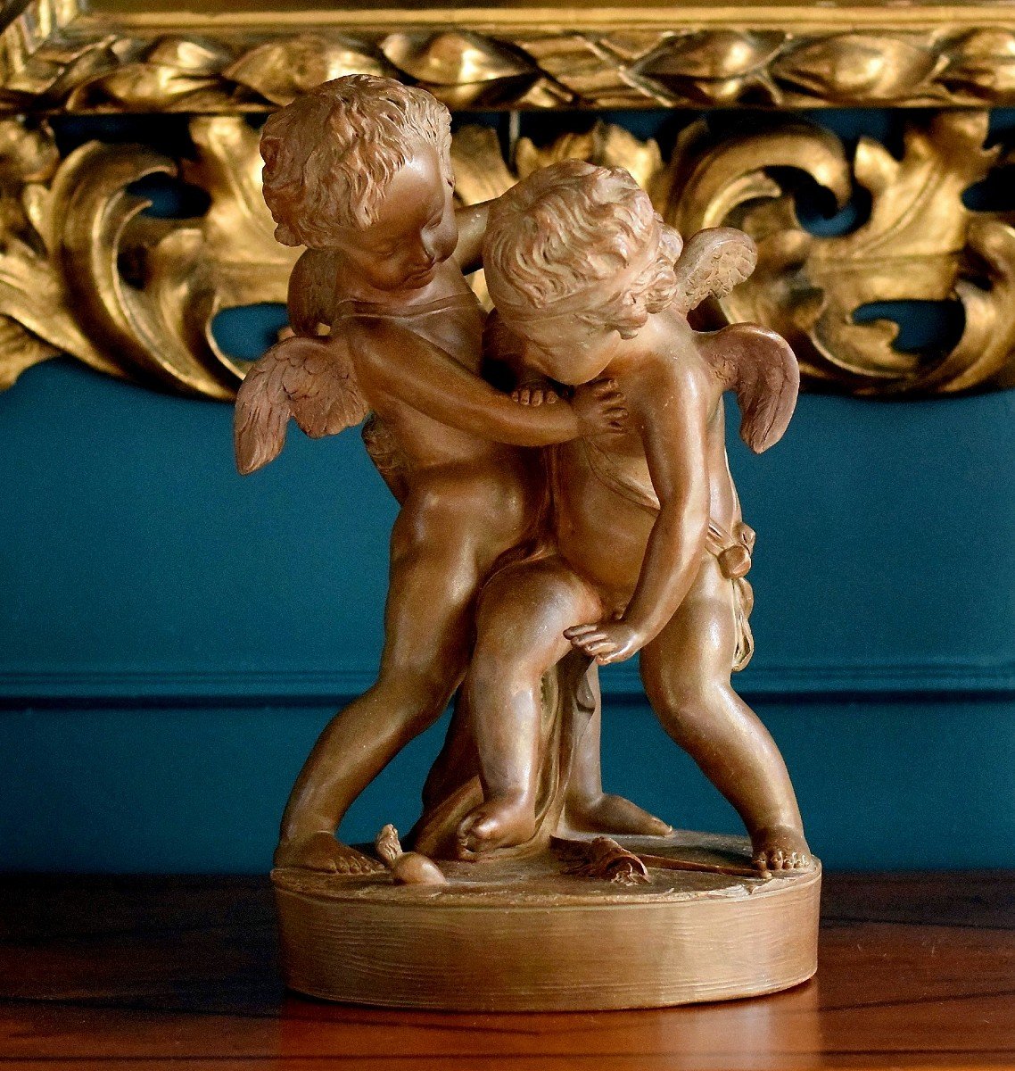 Terracotta After Falconet Two Loves Fighting Over A Heart