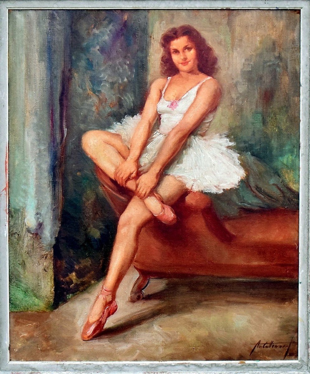 Post-impressionist Full-length Portrait Of A Dancer-photo-2
