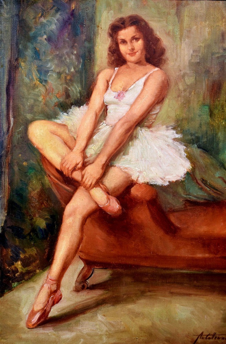 Post-impressionist Full-length Portrait Of A Dancer-photo-4