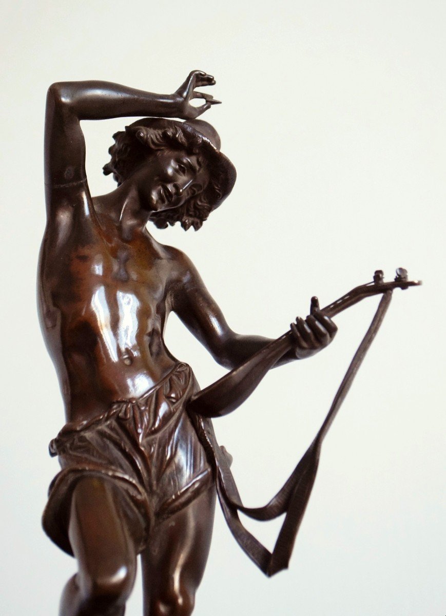 The Florentine Musician Bronze By Carrier-belleuse-photo-3