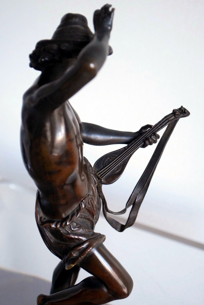The Florentine Musician Bronze By Carrier-belleuse-photo-4