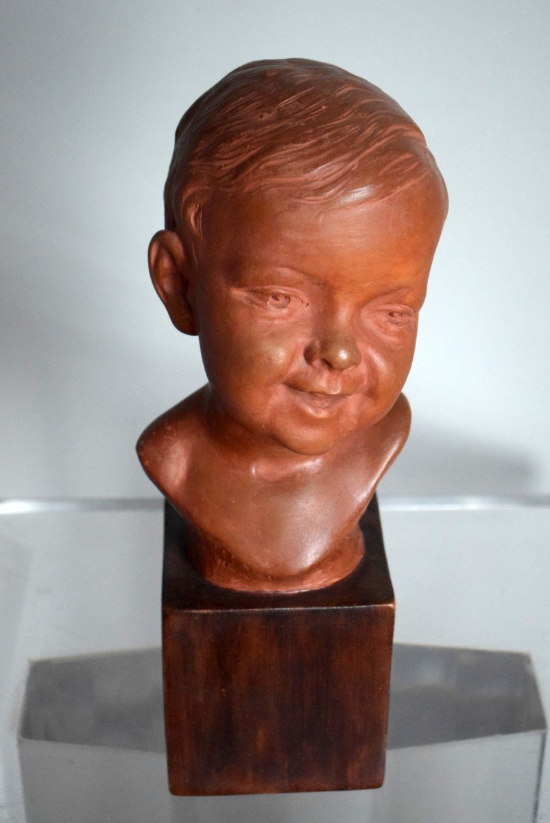 Buste d'enfant signé Mirval -photo-2