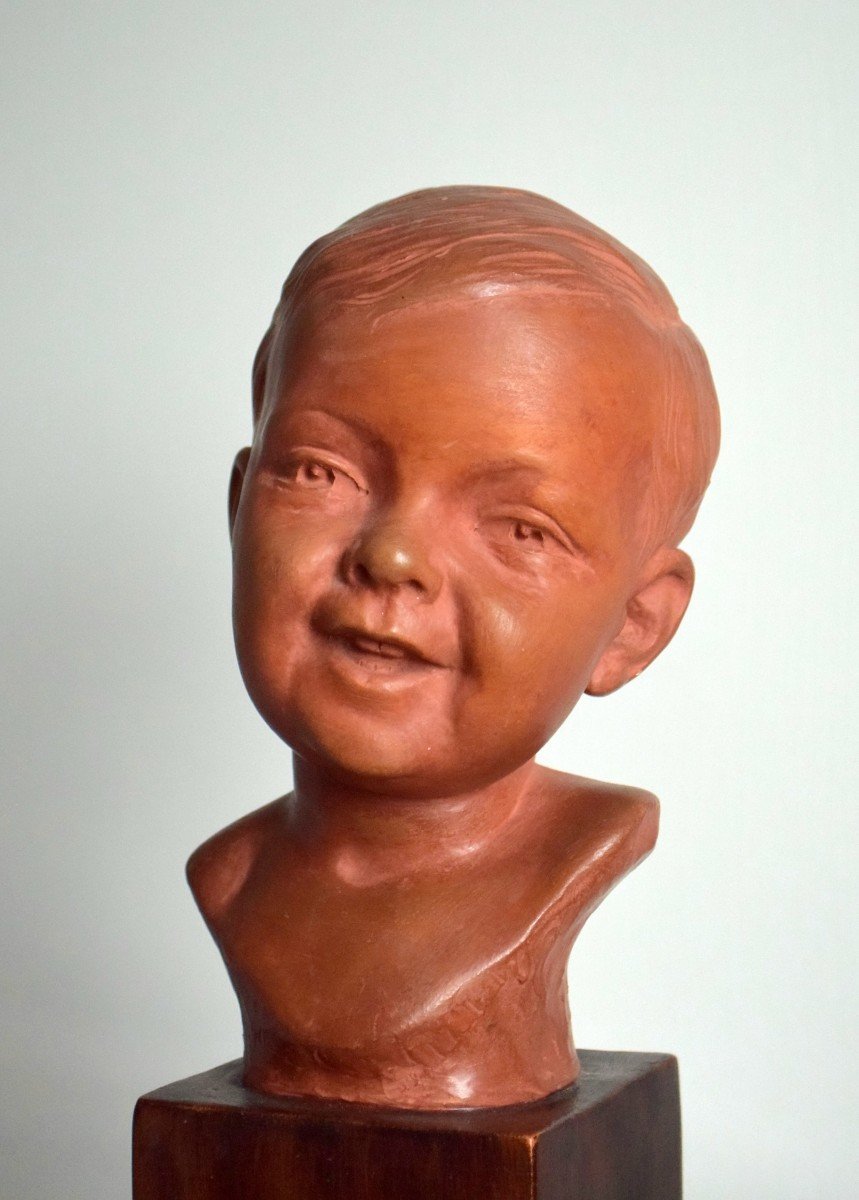 Child Bust Signed Mirval-photo-8