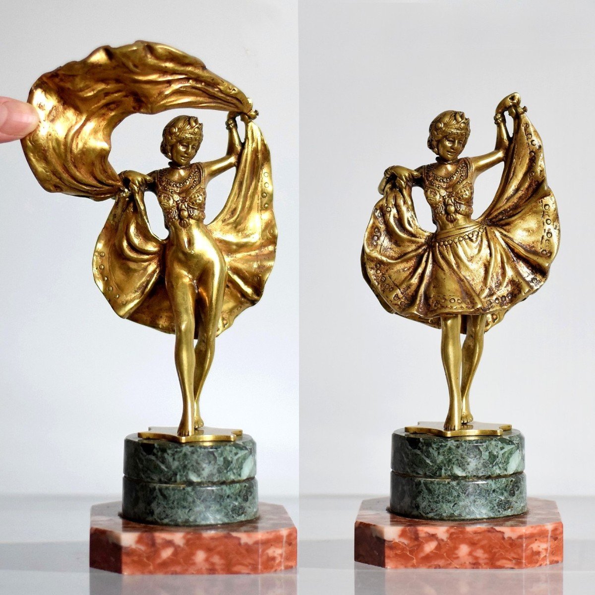 Erotic Bronze Oriental Dancer