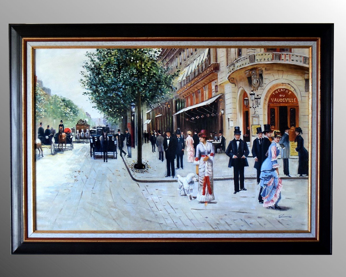 "in Front Of The Vaudeville Theater" By Stevens