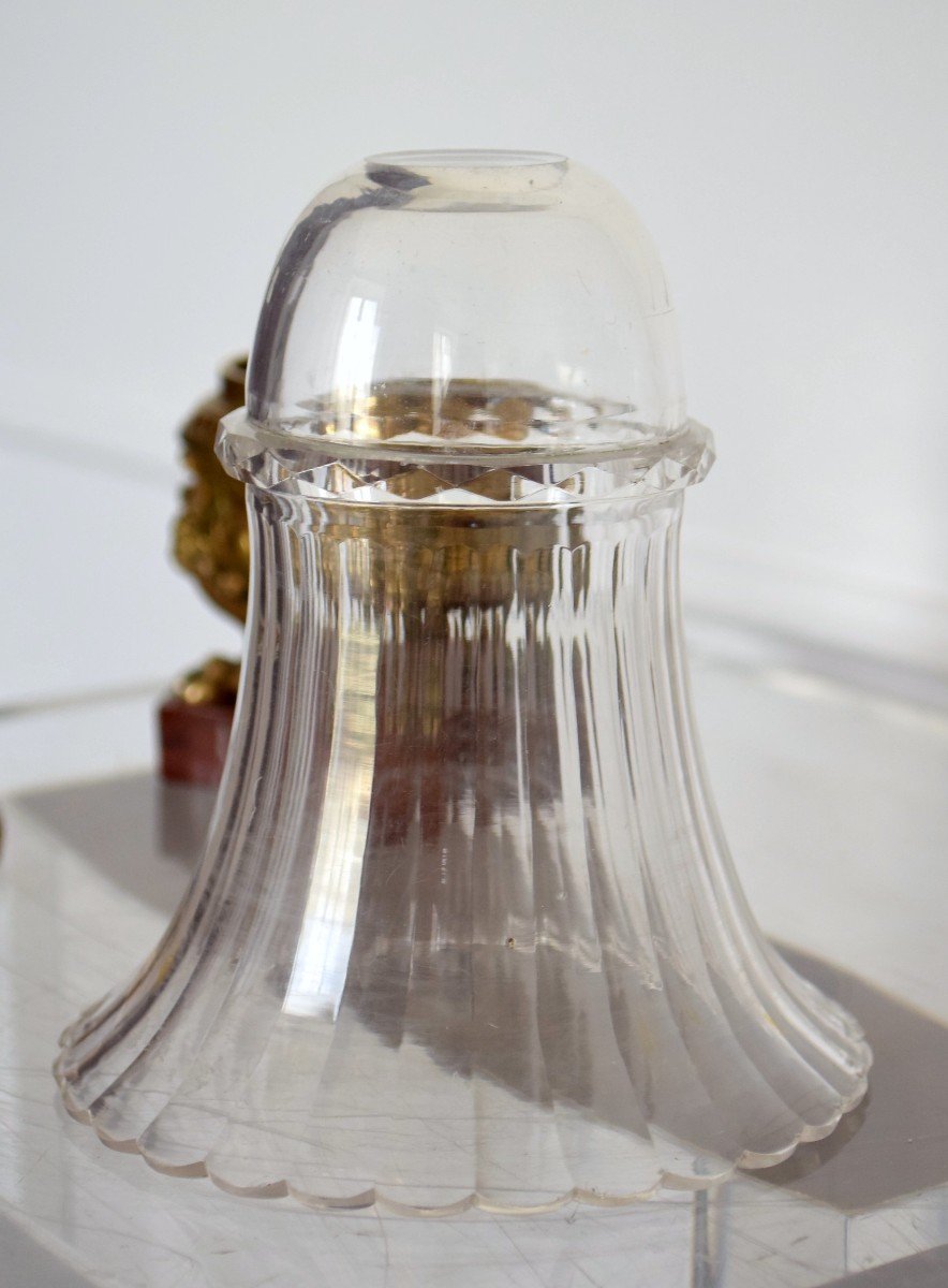 Vase cornet cristal et bronze Second Empire-photo-1