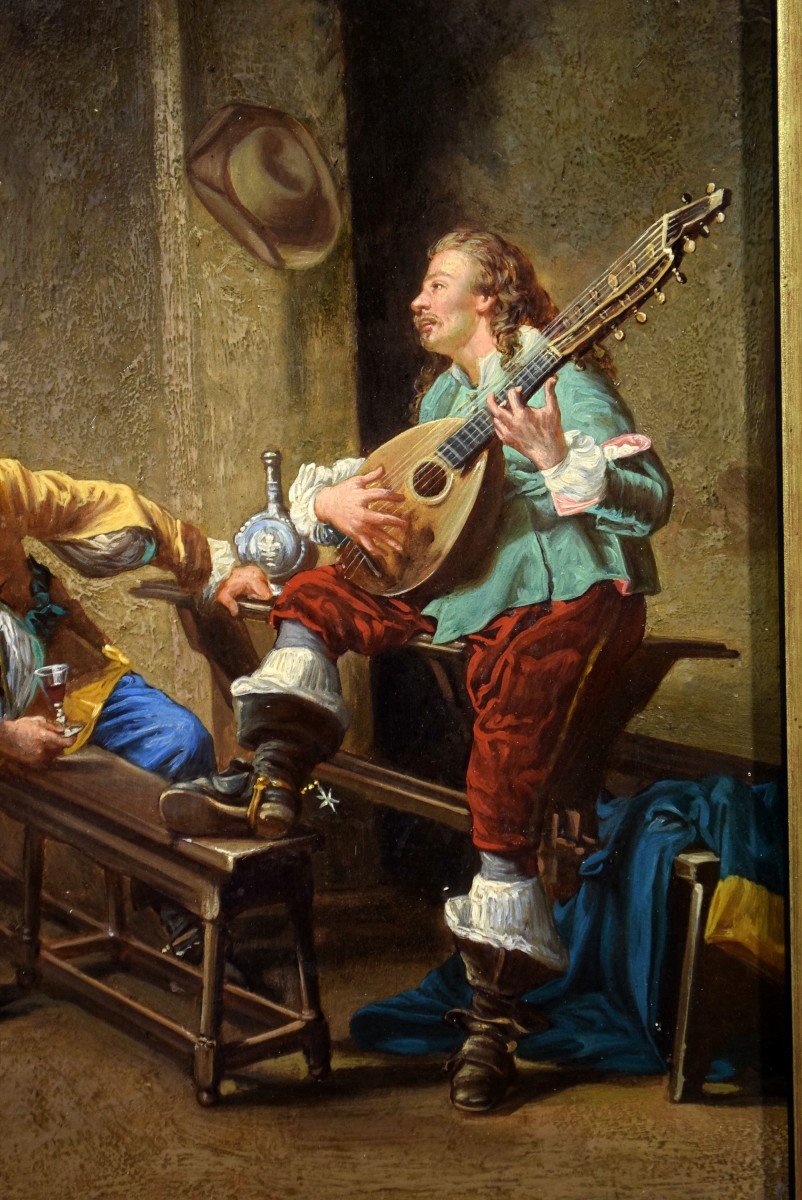 Musketeers At The Tavern Signed And Dated 1880-photo-4