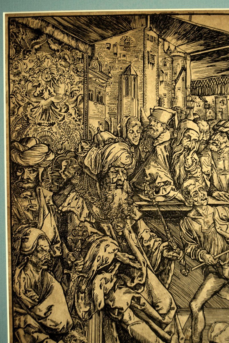 La torture de Saint Jean l'Evangéliste Gravure d'après Albrecht Dürer XIXè-photo-2