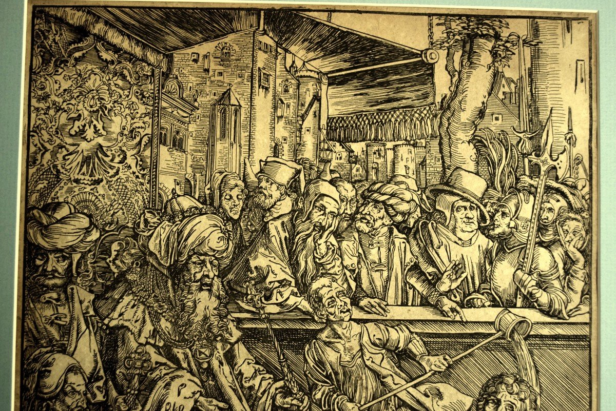 La torture de Saint Jean l'Evangéliste Gravure d'après Albrecht Dürer XIXè-photo-4
