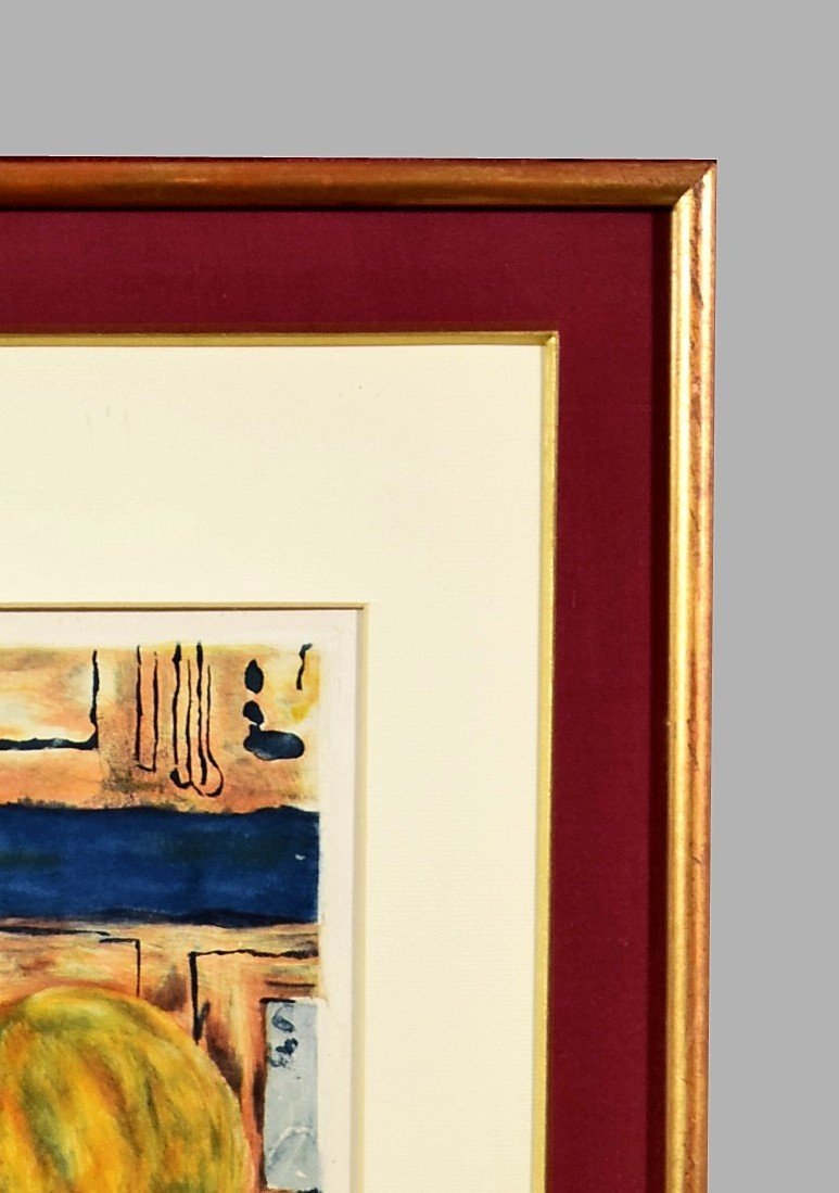 Pierre Bonnard Aquatinte par Jacques Villon La femme au chien-photo-4