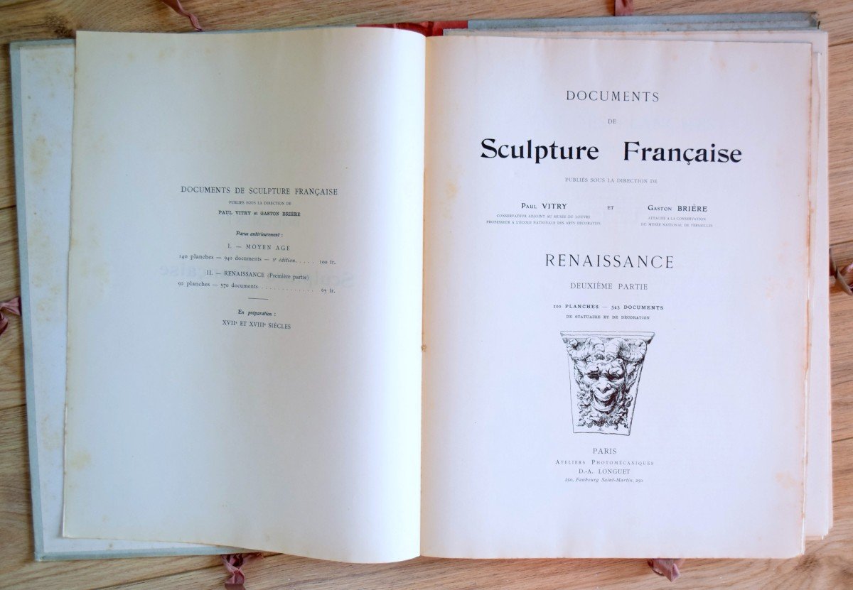 Documents de Sculpture Française Renaissance P.Vitry et G.Brière D.A.Longuet Editeur-photo-3