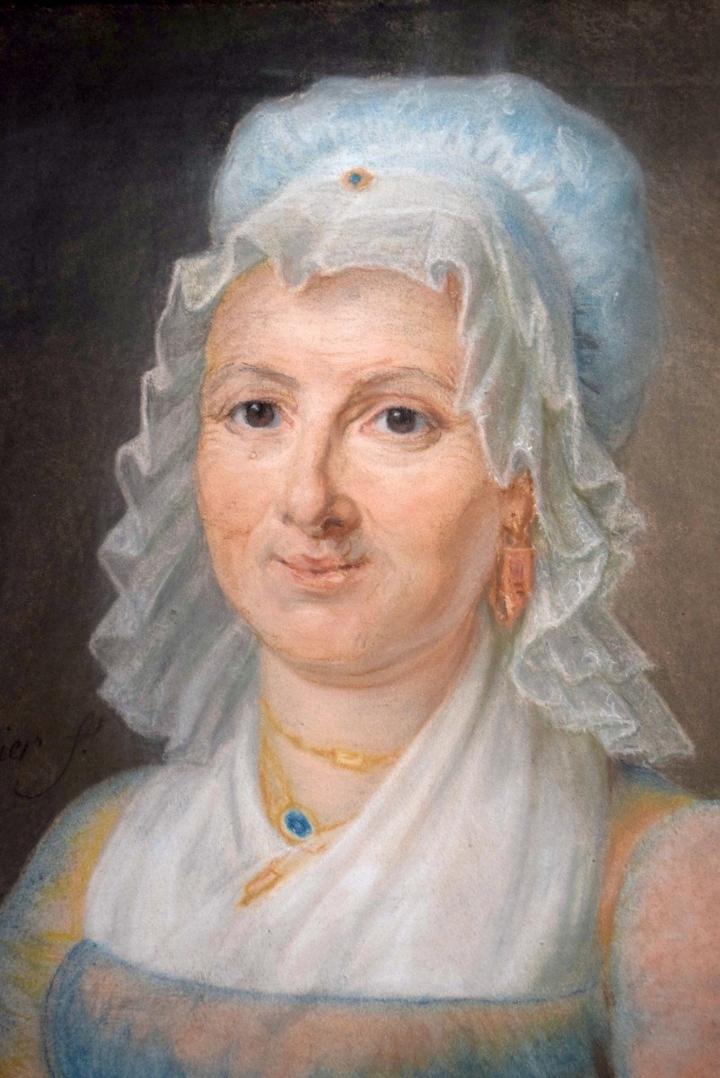 André-Claude Boissier 1813 Pastel Portrait de femme-photo-4