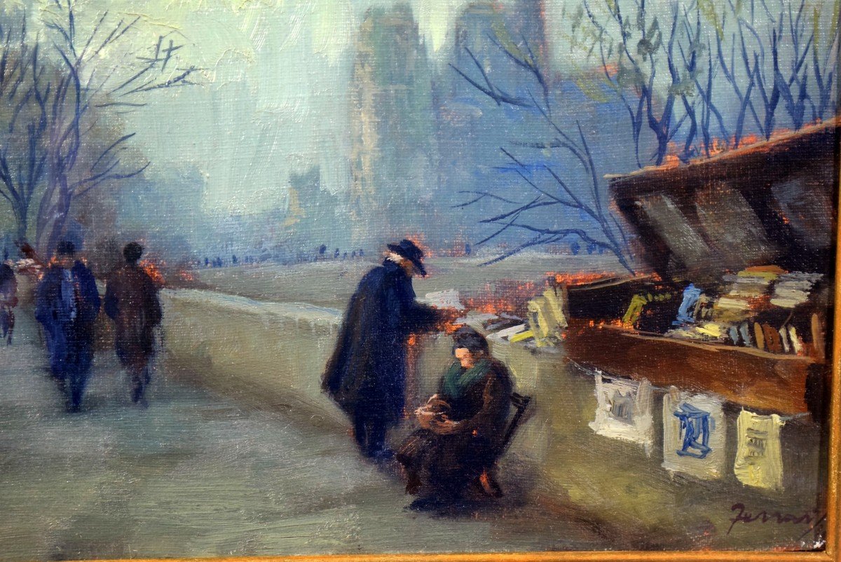 Bouquiniste sur les quais de Seine d&eacute;but XX&egrave;me-photo-3