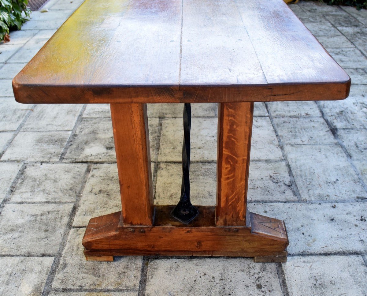 Table de monastère table de ferme Long. 200 cm-photo-7
