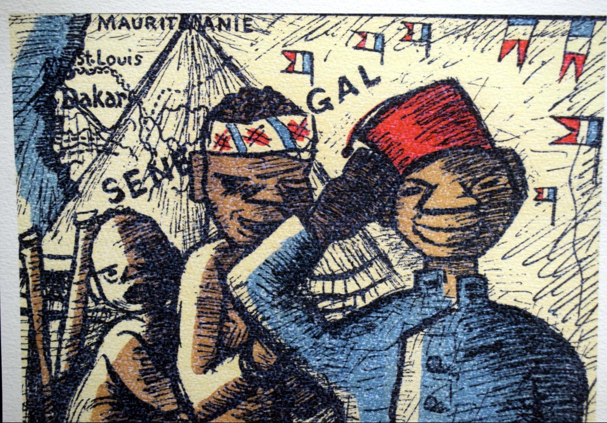 Lithographie d'après Tade Makowski "Le Sénégal"-photo-1