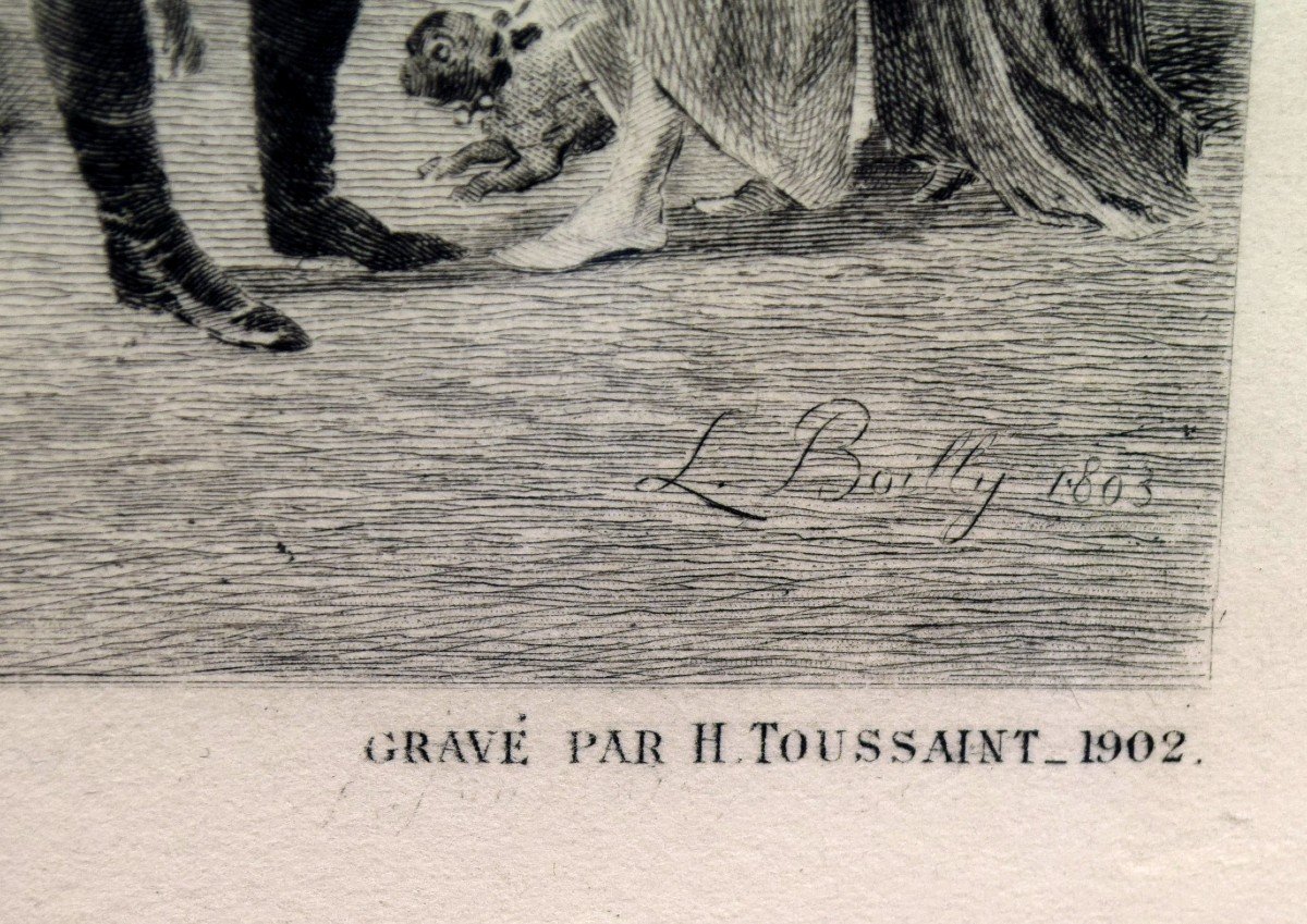 D'ap. L.Boilly par H.Toussaint L'arrivée de la diligence Gravure 1902-photo-3