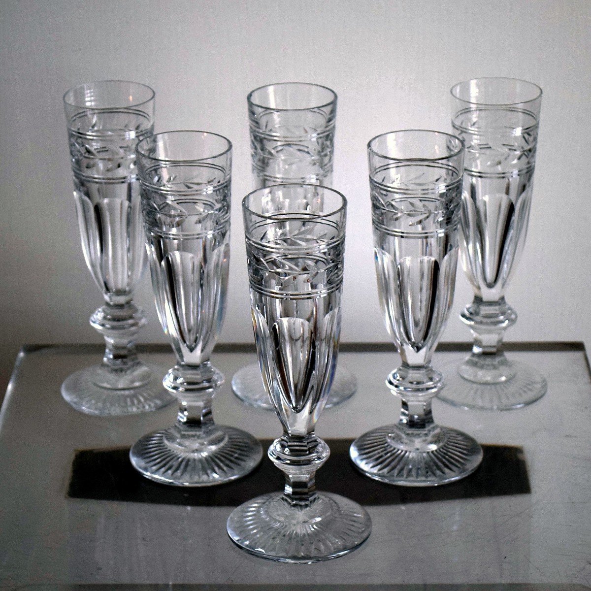 6 Baccarat Flutes Jonzac Model