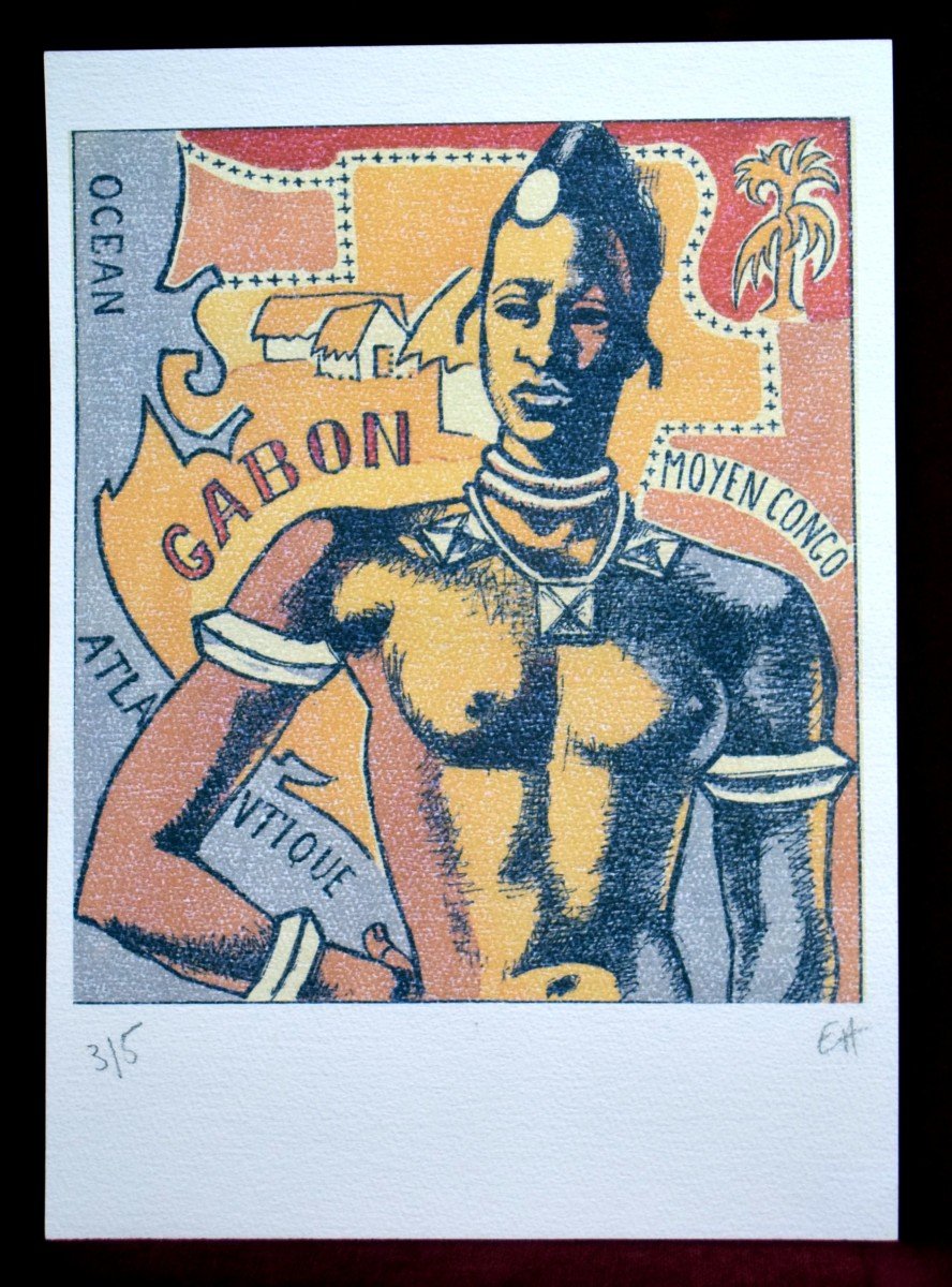 Lithographie d'après André Lhote "Gabon"