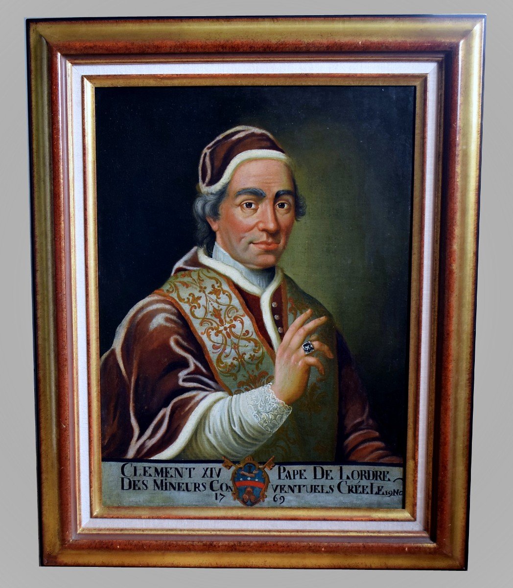 Portrait Of Pope Clement XIV - XVIIIth-photo-2