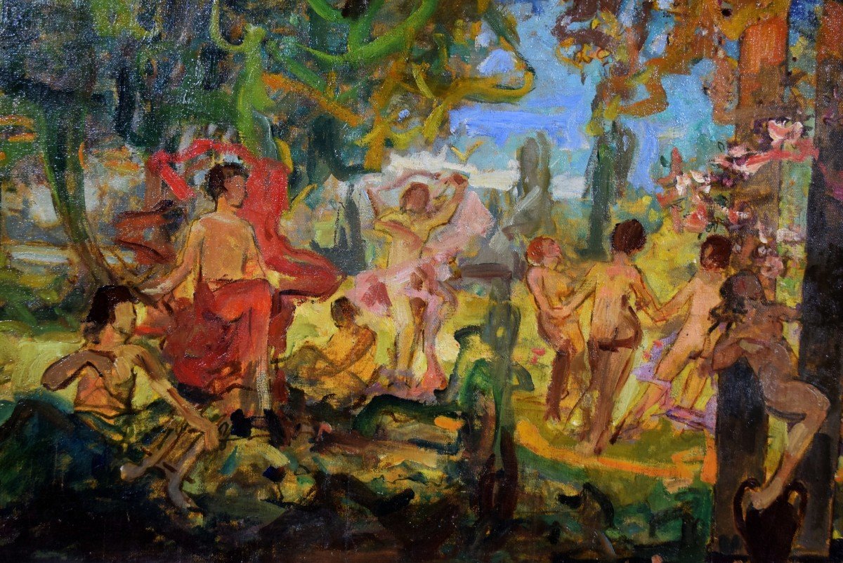 “bacchantes” Attributed To Ker Xavier Roussel-photo-3