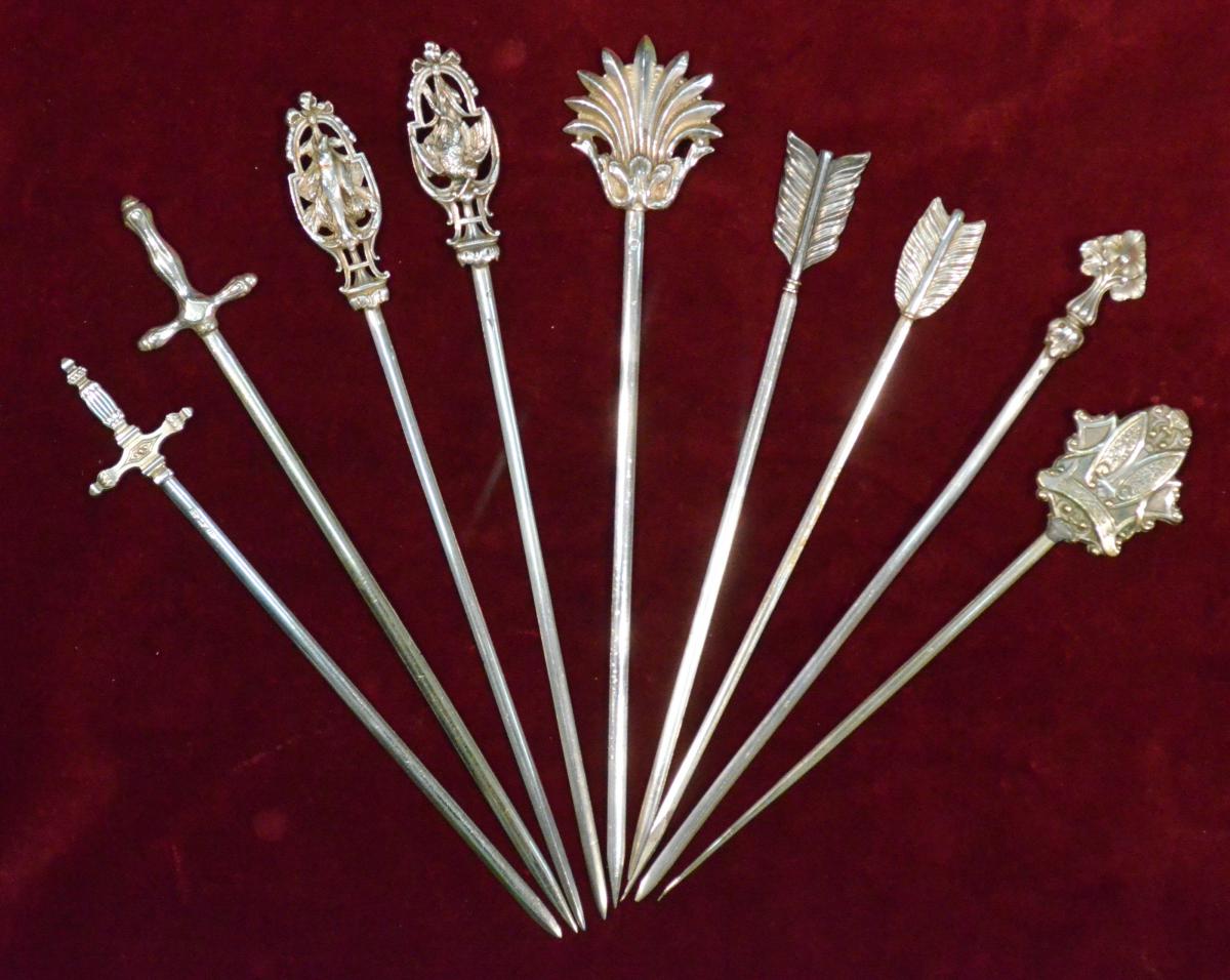 47 Hâtelets Silver Plated Skewers Ornamental Dishes-photo-4