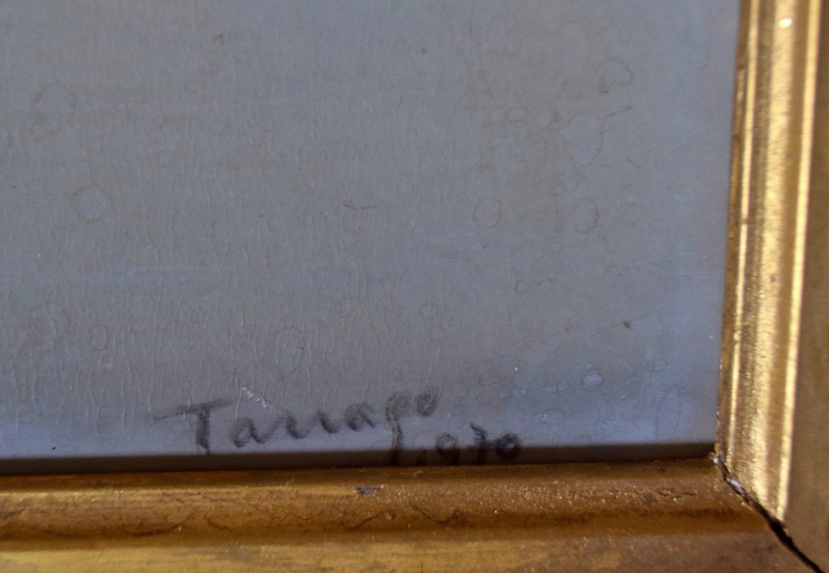 Edge Of The Seine In The Mist Signed Tarrago-photo-3