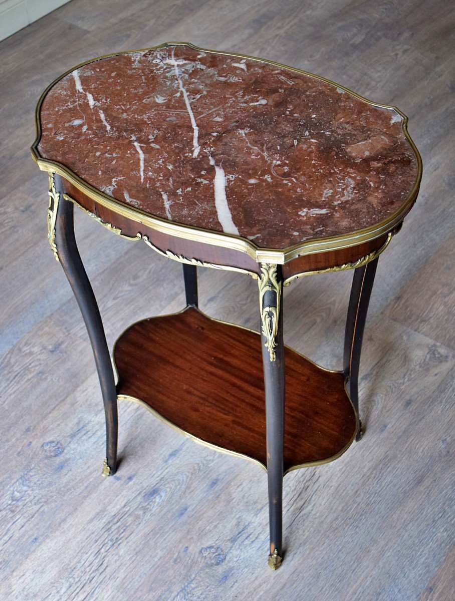 Louis XV Style Flying Table Sellette Pedestal Table-photo-4