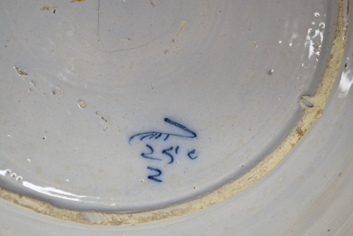 Earthenware Dish From Delft Porcelain Manufacture XVIII-photo-2