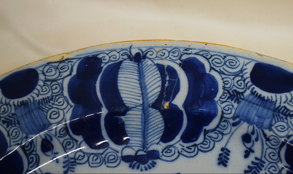 Plat En Faïence De Delft Manufacture De Porcelaine XVIIIè-photo-6