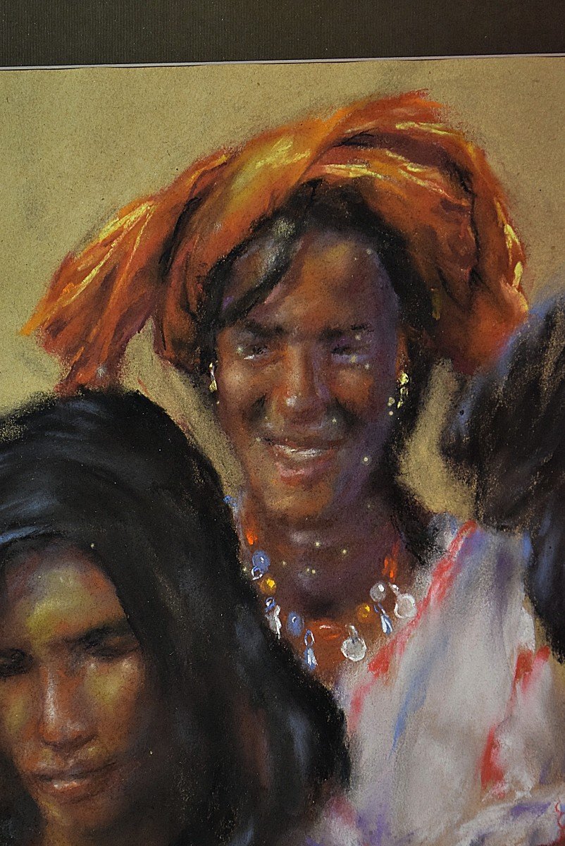 Portraits Of Young Oriental Pastel By Catherine Dammeron-photo-2