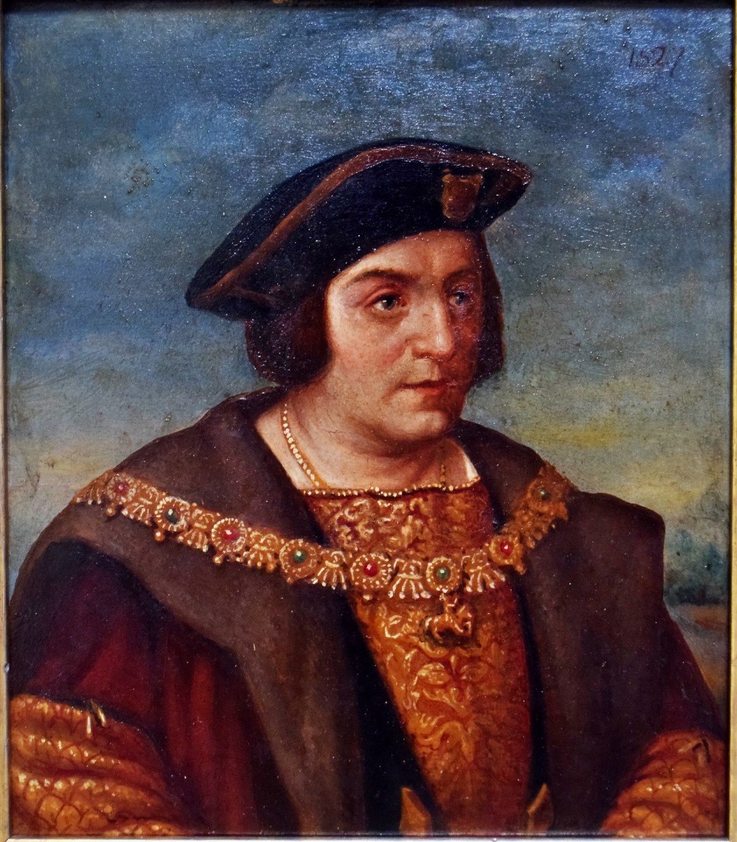Paire de Portraits sur Cuivre d'après H.Holbein XVIIIème-photo-5