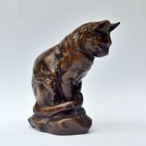 Antoine-louis Barye The Seated Cat