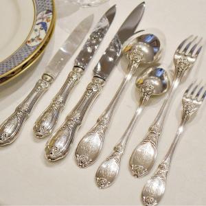 Solid Silver Cutlery Odiot 99 Pieces