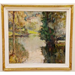 Bord de la Vézère  Dordogne par François Florit Début XXème