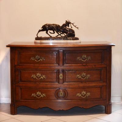 Antique Dresser Louis XIV Walnut Ile De France