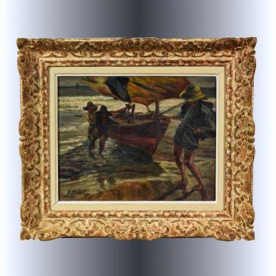 Return Of Fishing By Hélène Foucault (1886-1959)