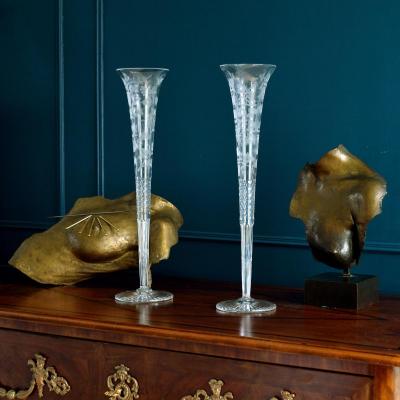 Paire de Grands Vases en Cristal Gloriana par William Yeoward Londres