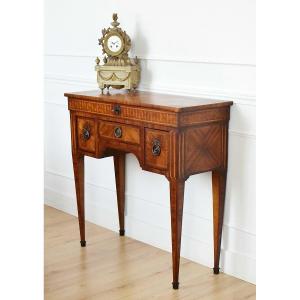 Louis XVI Style Marquetry Men's Dressing Table, XIXth