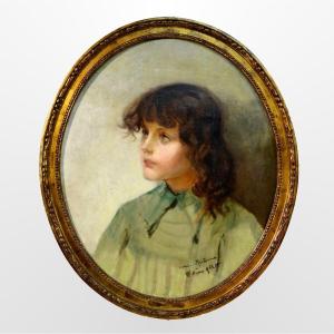 William Albert Ablett Portrait de jeune fille