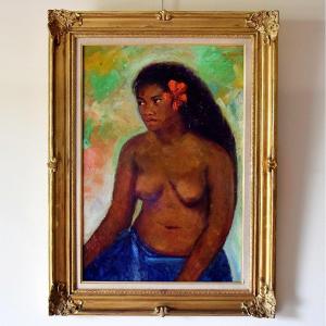 The Tahitian Woman By Henriette Robin Post-impressionist Painting