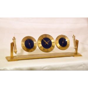 Hour Lavigne Compendium Desk Clock Barometer Thermometer Circa 1960