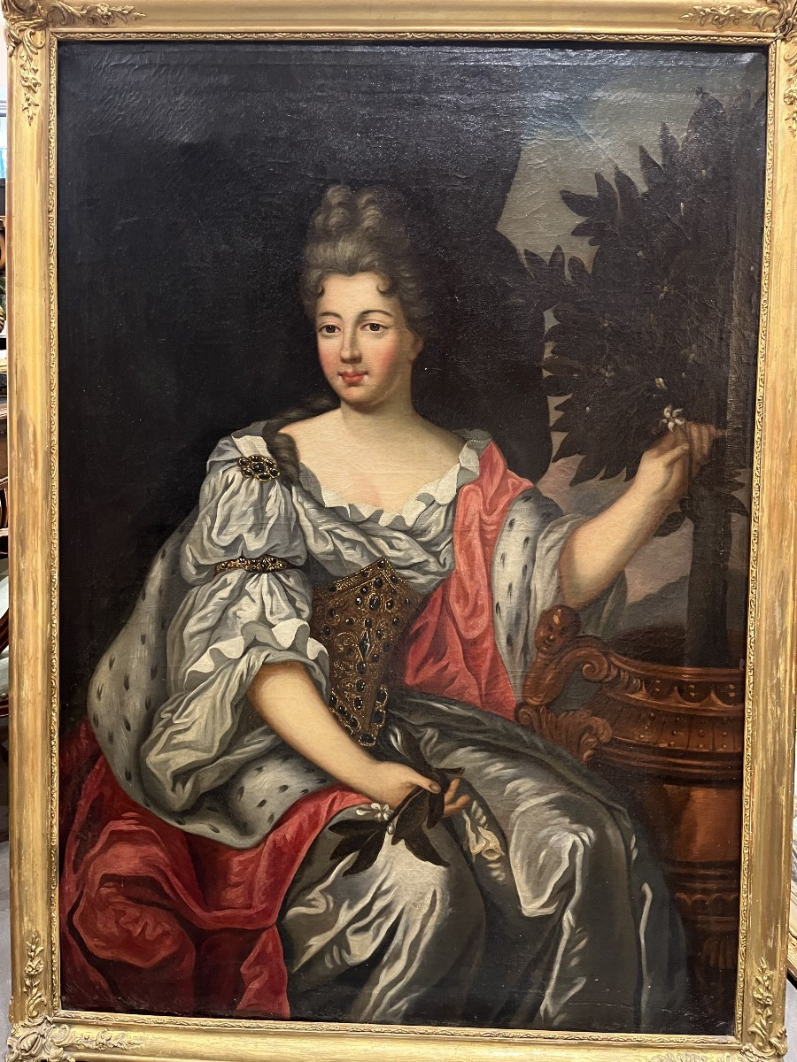 Large Painting By Françoise Marie De Bourbon - "mademoiselle De Blois"