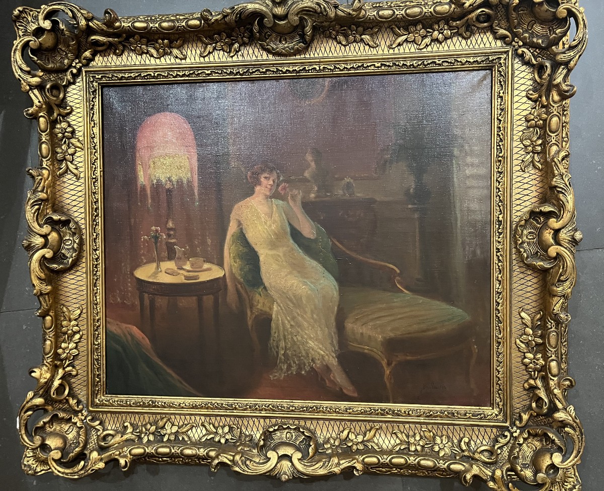 Painting By Rene Balades "reverie"   -photo-2