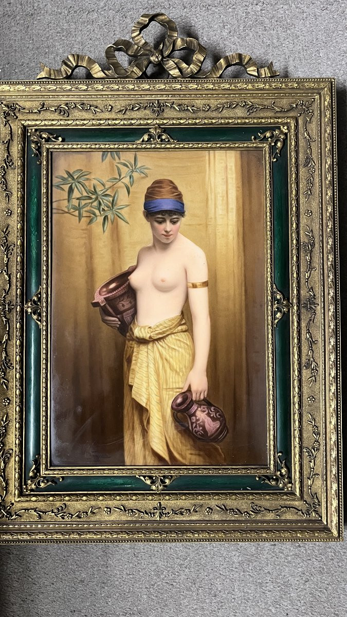 D APRES MAX NONNENBRUCH  (1857-1922)      " JEUNE    PORTEUSE     D EAU "    FIN 19e DE WAGNER -photo-2