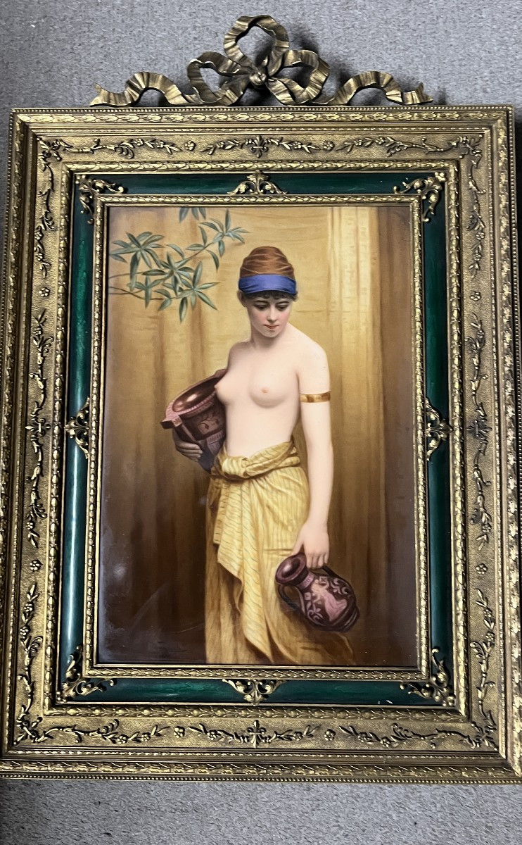 D APRES MAX NONNENBRUCH  (1857-1922)      " JEUNE    PORTEUSE     D EAU "    FIN 19e DE WAGNER 