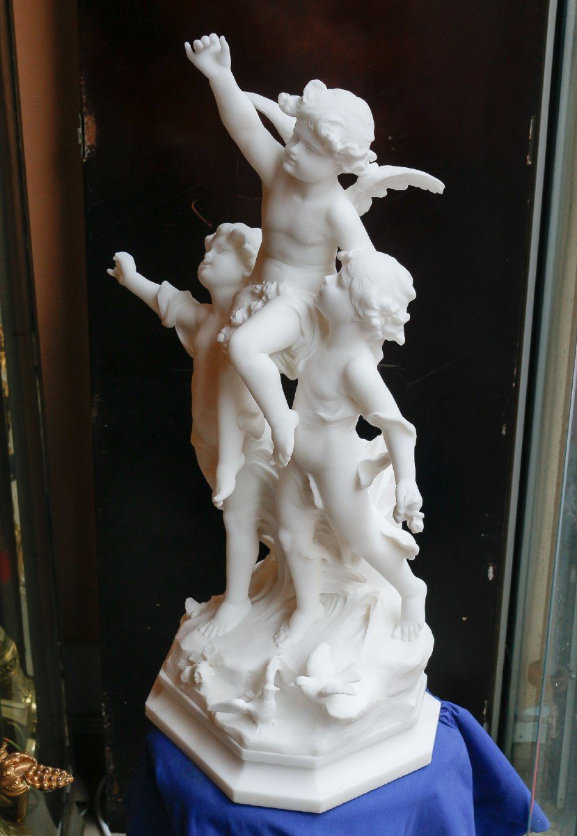 Sculpture d'Anges En Marbre-photo-5