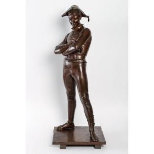 Sculpture En Bronze d' Arlequin