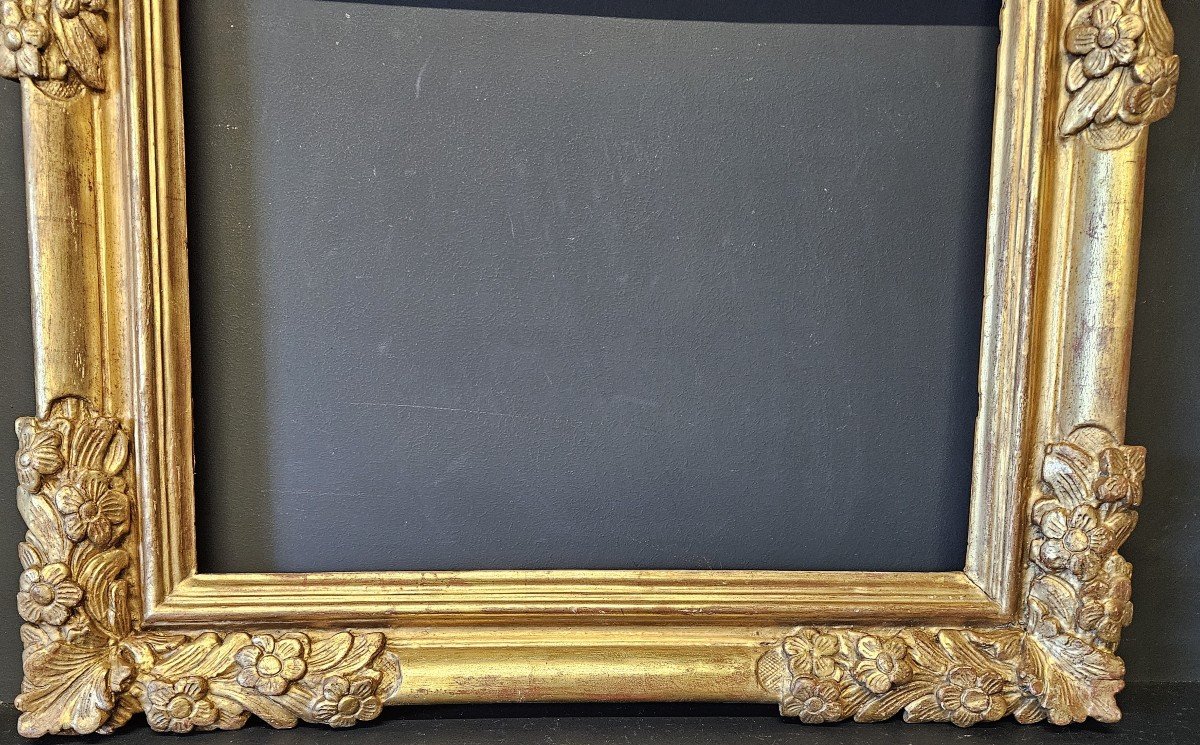 Gilded And Carved Wood Frame From The 18th Century Louis XIV Period-photo-2