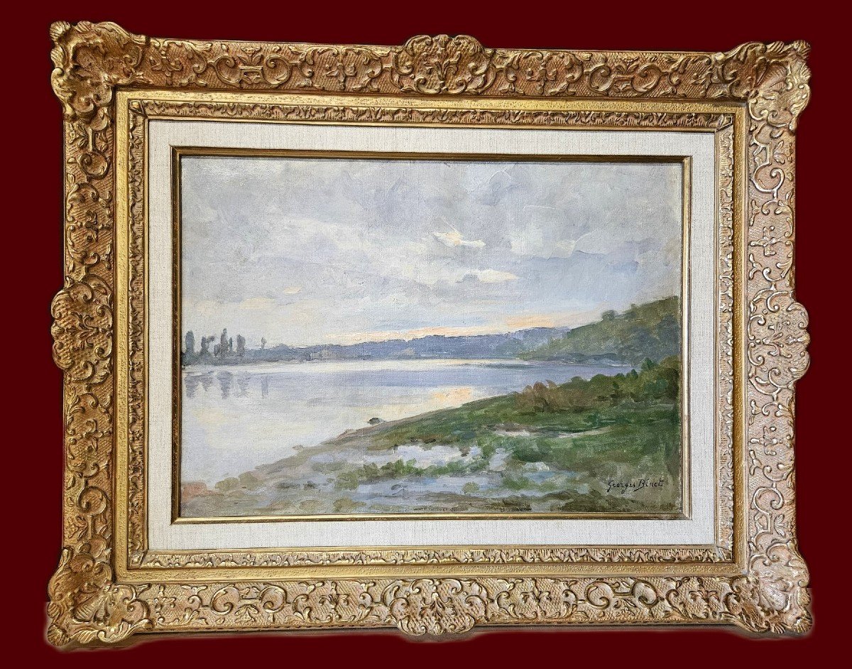 Georges Binet Le Havre 1865 Toulon 1949 Paysage En bord de Seine