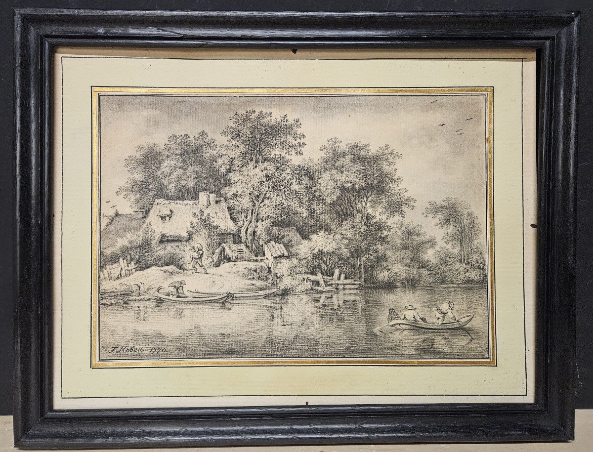 Ferdinand Kobell 1740 1799 Animated Landscape Drawing